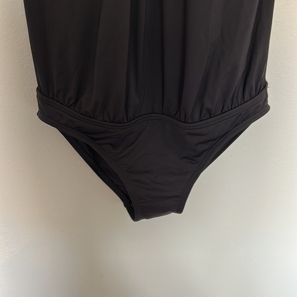 NWT swimwear by Michael Kors Logo Ring Halter Blouson. One piece, size 8. - Picture 5 of 8